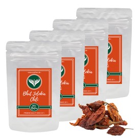Azafran Bhut Jolokia Chili Whole | Caution Sharp! | Ghost Chili Pods | Naga Jolokia Whole Natural 400 g