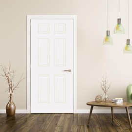 Kimberly Bay Slab 6-Panel Colonial White with Bore Hole 80x18