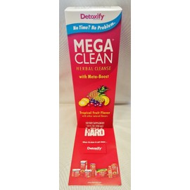 Detoxify Mega Clean Tropical Fruit Flavor Herbal Clean W/ Meta-Boost & Free Ship