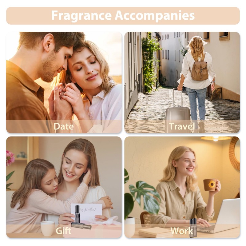 ZIZEMOJA Perfume Refill Bottle, Mini Leak-proof Portable Perfume Travel Refillable