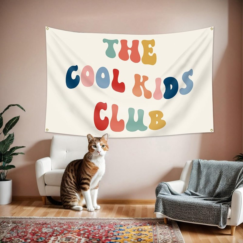 Fewern The Cool Kids Club Banner Boho Playroom Decor 36