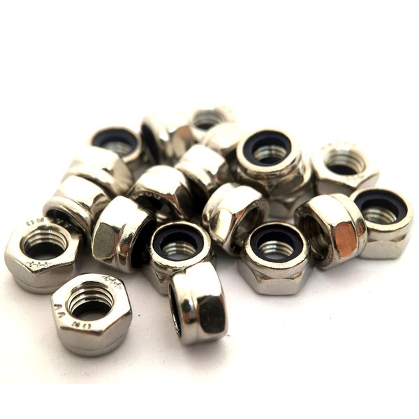M5 Nylon Locking Nut DIN985 Type T, A4 (316) Stainless