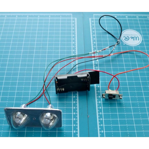 Electrical innards & lens for 1960s Ross middleweight bicycle tank