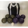 BuyBocceBalls Unique Bocce Sets - 107mm with Brown and Purple