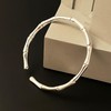 WPPHXY 925 Sterling Silver Bracelets Open Adjustable Bangle Bracelet Teardrop