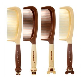 Rabbit Mouse Character Hair Brush Comb SW28001 Mouse/Brown 7ea