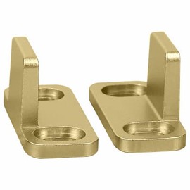 National Hardware N700-113 Sliding Door Double Floor Guide, Brushed Gold - Quantity 2