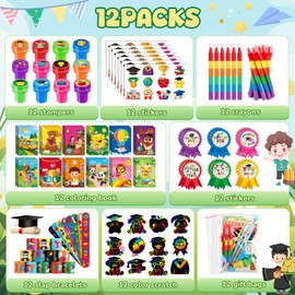 BenLouis 192 Pcs Graduation Party Favors for Kids Preschool Kindergarten Classroom Gifts Prize Coloring Books Set Bulk for Students Congrats Grad Goodie Bags Stuffers（Graduation Hat）