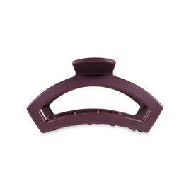 TELETIES - Open Large Hair Clip - Fall Collection - Hair Claw Clips for Women - Strong Grip, Bendable Teeth, Curved Design - For All Hair Types and Textures - Burgundy Bliss