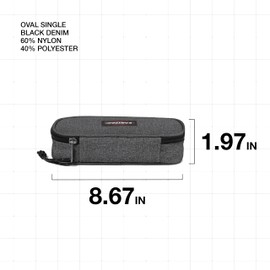 Eastpak Oval Single Pencil Case, 22 cm, Black Denim