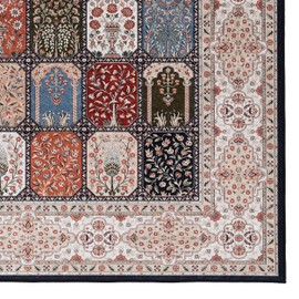 Linon Home Decor Products Honora Dillon Black/Ivory 6'7" x 9'7" Area Rug