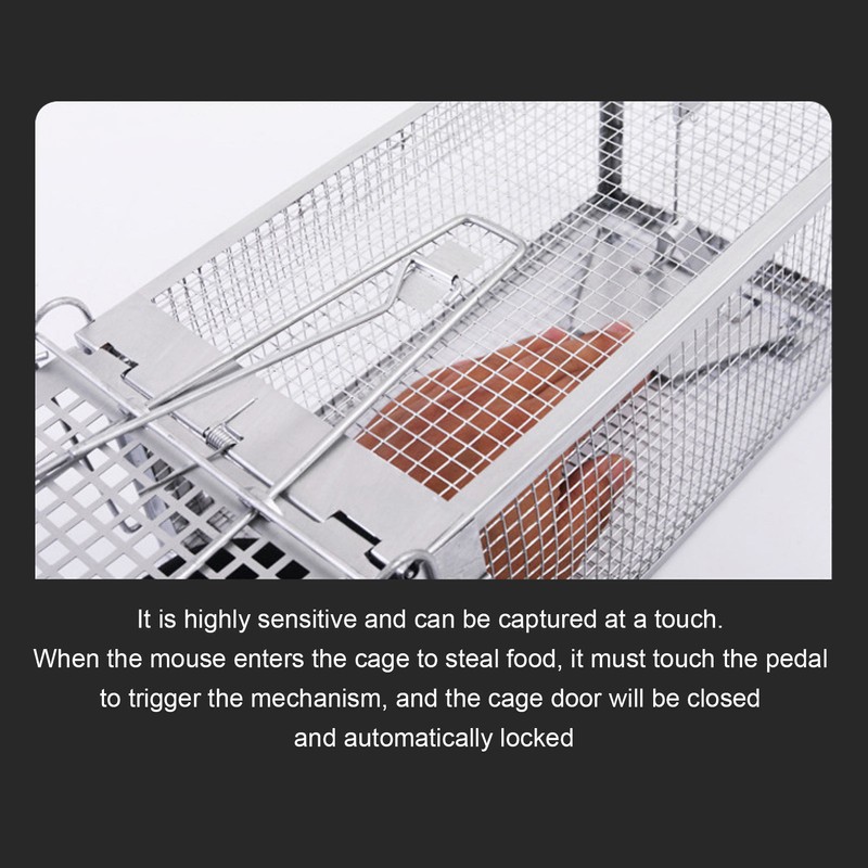 Iron Rat Mouse Trap Cage Single Door Live Animal Trap