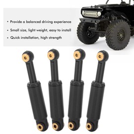 4-Piece RC Car Shock Absorber, Lightweight Oil Shock Absorber Damper RC Upgrade Parts for Axial SCX24 90081 1/24 RC Caterpillar Car (Black)