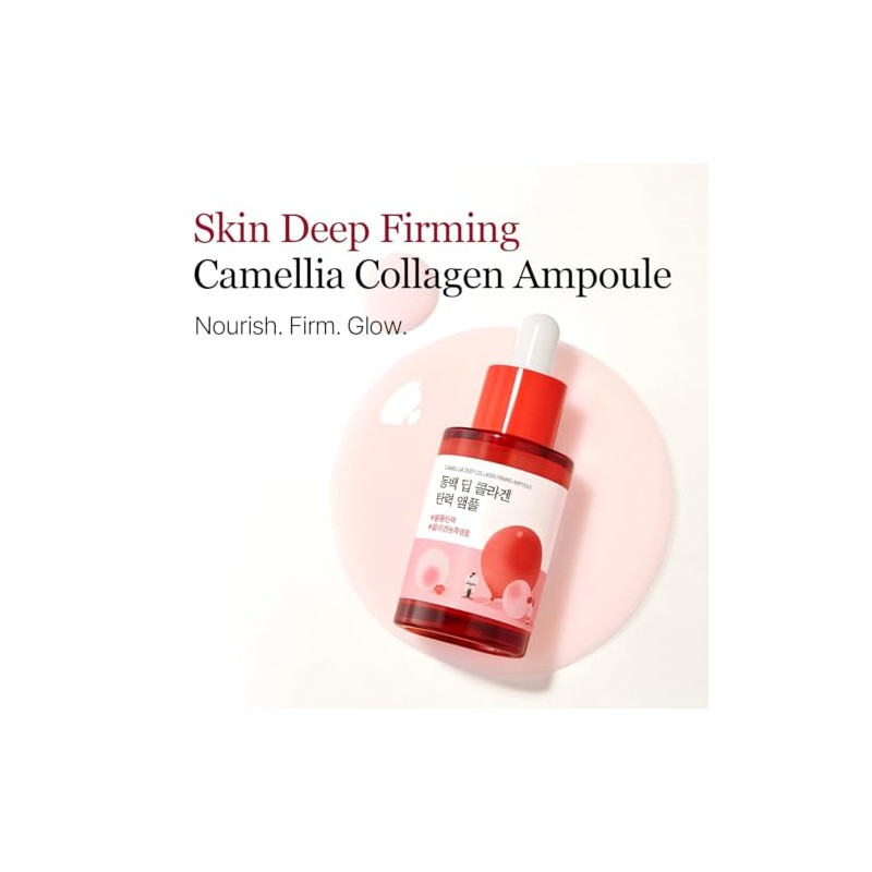 ROUND LAB Camellia Deep Collagen Firming Ampoule 1.01 Fl Oz,