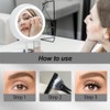 Folding Angle Scalloped Lash Brush, Cepillo de Pestañas en Forma