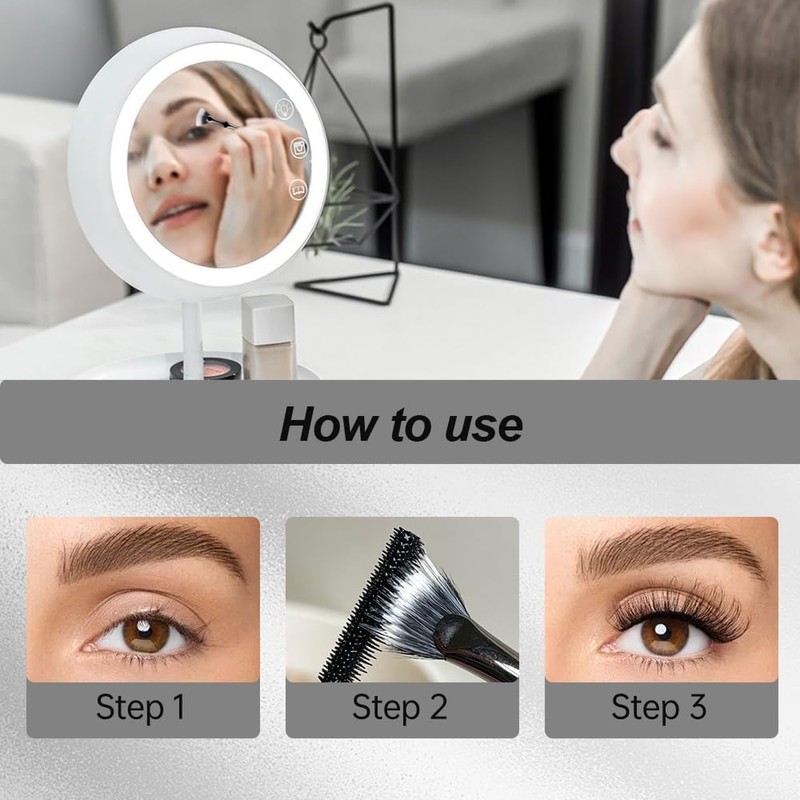 Folding Angle Scalloped Lash Brush, Cepillo de Pestañas en Forma