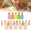 40Pcs Wooden Pegs Natural Unfinished Develop HandsOn Skills Wood Crafts