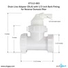 Drain Line Adapter (DLA) with 1/2-inch Barb Fitting for Reverse