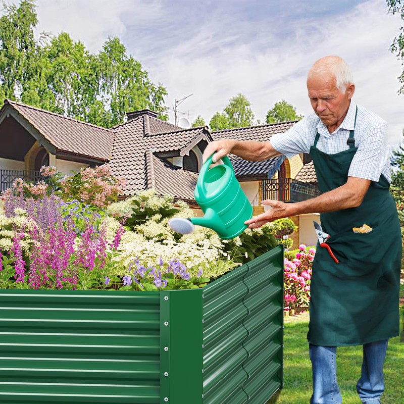 FRIZIONE 8FT(L)×4FT(W)×2FT(H) Raised Garden Bed Outdoor for Flower, Garden Planter