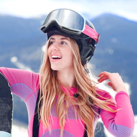 Supertrip Ski Goggles for Men and Women, Snowboard Goggles for Glasses Wearers, Anti-Fog Cylindrical Ski Goggles UV400 Protection Compatible Helmet Adults Teenagers for Skiing/Skating/Snowmobile