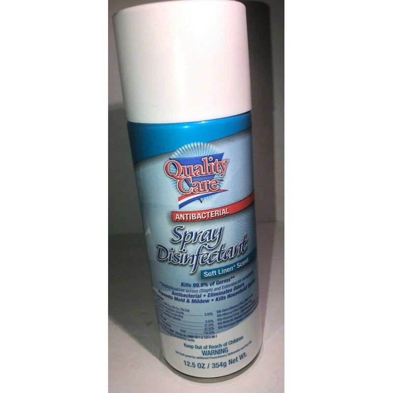 Quality Care Spray Antibacterial Linen Scent-Kills 99.9% Germs-1ea 12.5oz Can-SHIP