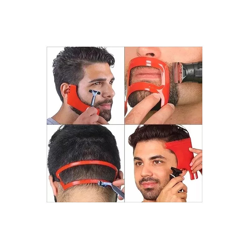 Veraly 4pzs Plantilla Para Barba Bigote Peine Herramienta Moldear Color