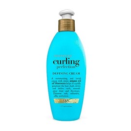 OGX, Crema Capilar Hidratante, para Definir Rizos, con Aceite de Argán de Marruecos, Ingredientes Botánicos, 177 ml