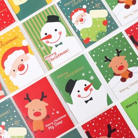 STOBOK Christmas Notepads 48 Pieces Mini Notebook Christmas Small Diary Pocket Notepads for Children