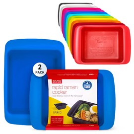 Rapid Ramen Cooker | Microwavable Cookware for Instant Ramen | BPA Free and Dishwasher Safe | Perfect for Dorm, Small Kitchen or Office | Blue, 2 Pack