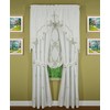 Today's Curtain Verona Reverse Embroidery Window Swag, 38-Inch, White/Blue -