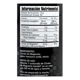 Citrato De Magnesio 600 G Manzana Verde Sanabi