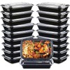 DERDOUT 2 Compartment Meal Prep Containers 28 oz Reusable BPA