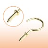 Wiwaplex 10 Pack Ceiling Hooks, 2 Inch Metal Screw Hooks,