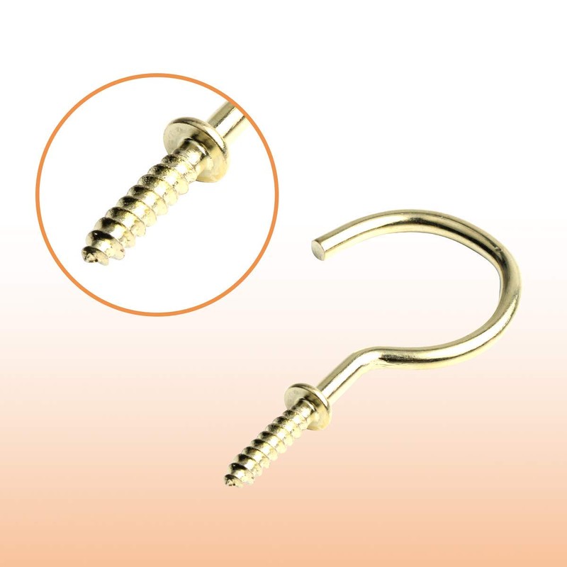 Wiwaplex 10 Pack Ceiling Hooks, 2 Inch Metal Screw Hooks,