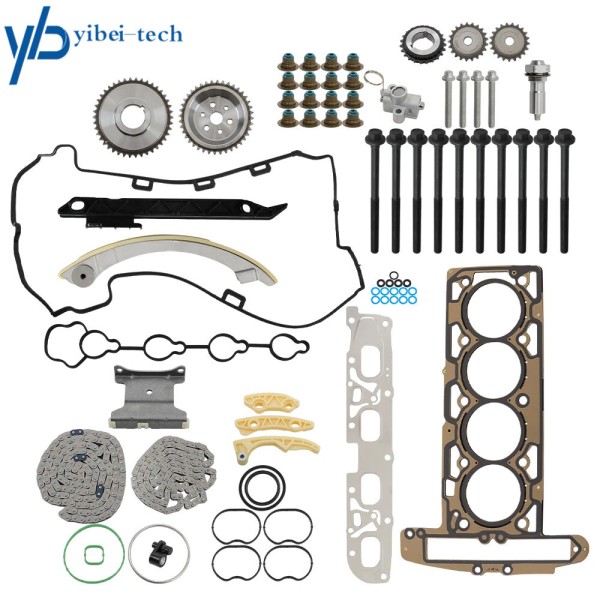 yibei-tech Timing Chain Kit + Head Gasket Bolts Set For