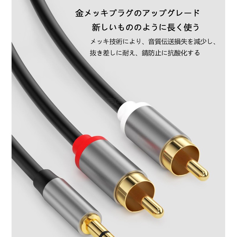 SZSL RCA 3.5mm Converter Audio Cable, 3.5mm Stereo Mini Plug,