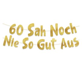 DazzJoy 60th Birthday Men Women Decoration, Funny 60 Saw Never So Good from Garland Gold, Decoration 60th Birthday Woman Man Banner 60th Birthday Decoration for 60s Birthday Decoration, Wedding