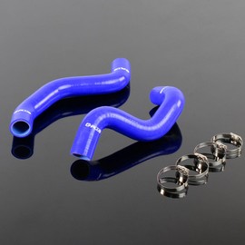 PIT66 Silicone Radiator Hose Kit,Compatible with 2005-2011 Scion Toyota TC 2AZ-FE 2.4L Blue with Clamps