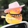 wonuu Car Rubber Duck Party Decoration, Sparkly Glitter Space cowboy