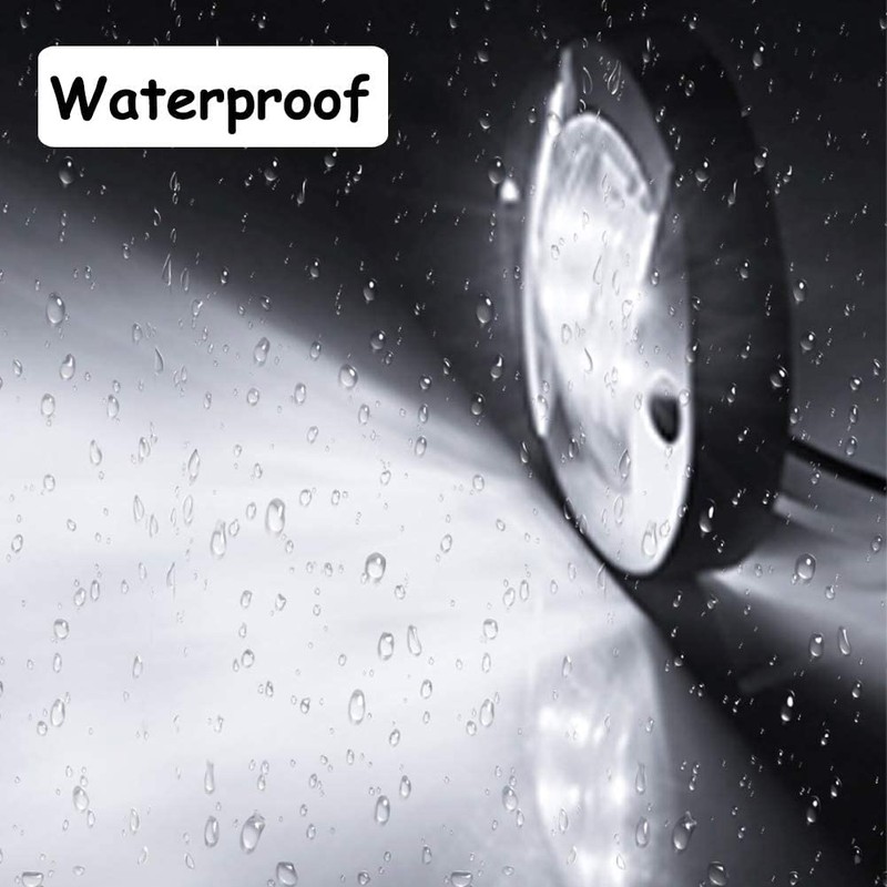 Bkinsety 4 Pack LED Boat Light 12V Round Marine Lamp