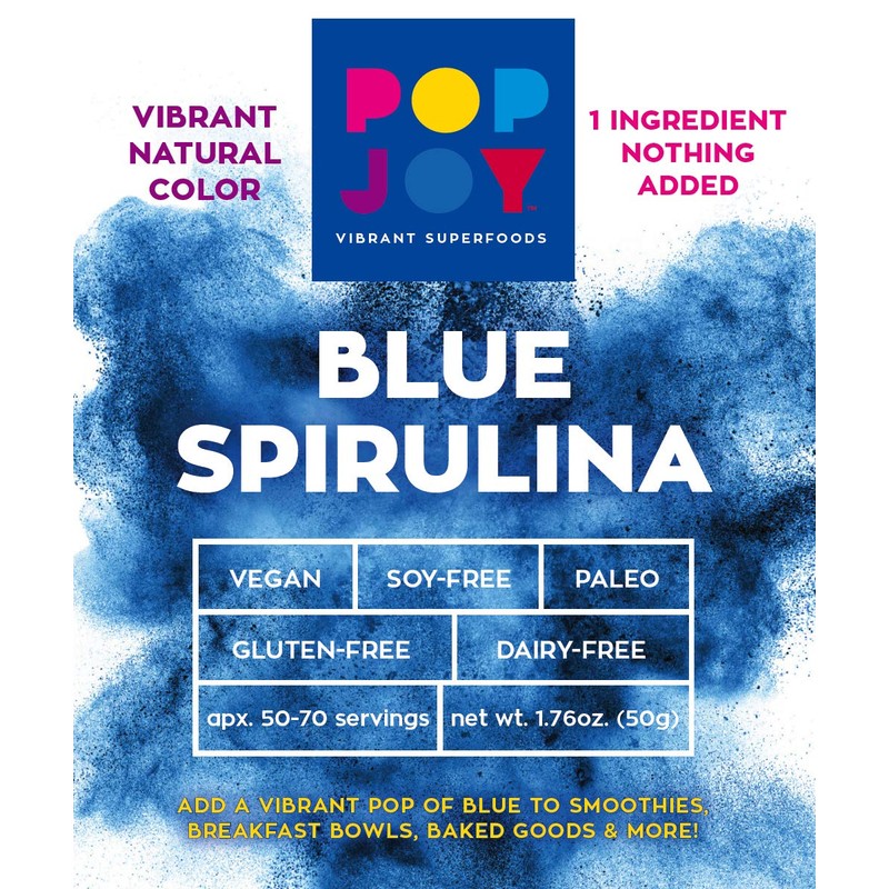 100% Blue SPIRULINA Powder by POPJOY - Vibrant SUPERFOODS