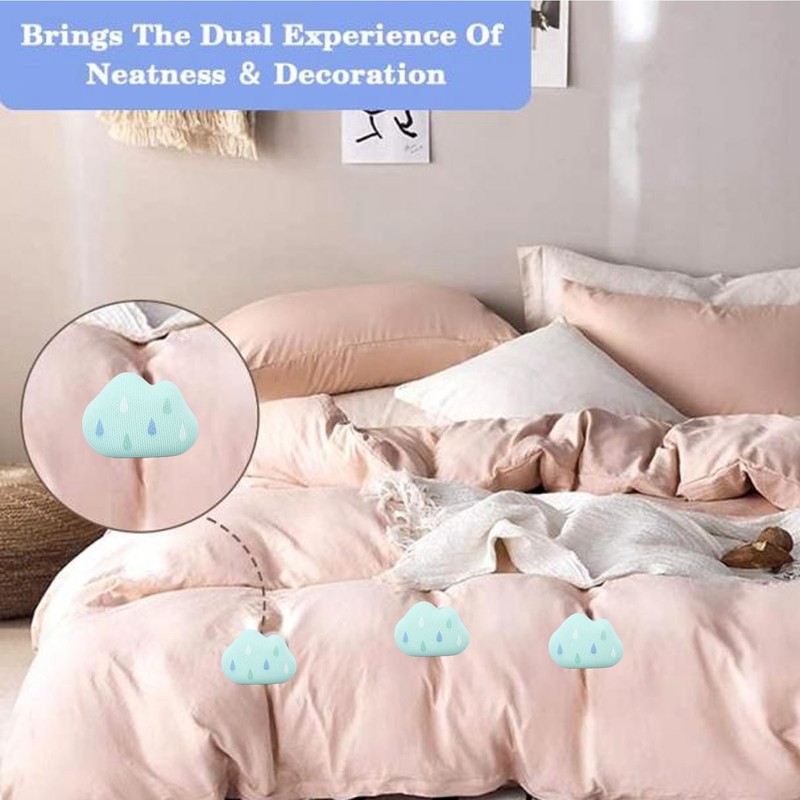 16pcs Duvet Pin Prevent Quilt Shifting Detachable Cloud Shape Comforter