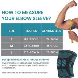Pack of 2 Elbow Bandage, Elbow Arm Bandage for Men and Women, Tennis Elbow Bandage, Elbow Support, Elbow Pads for Sports, Relief and Stabilisation of the Elbow Jot, Blue, XL