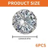 Tingliyi Buttons Crafting Rhinestone Shank Flower Large, Silver 12mm, 6Pcs