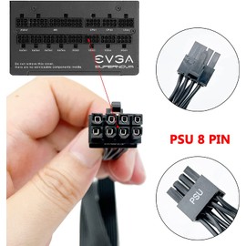 HABAGOU PSU VGA Male to Dual PCIe 8 (6+2) Pin Male PCIE GPU Power Cable, only for EVGA G+ G2 G3 G5 GA GM B3 B5 T2 P2 Modular Power Supply (65cm+15cm)