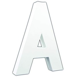 Décopatch AC700Cpack – A Set of 3 White Mache Brackets, 3 x 16 x 20.5 cm, Letter A