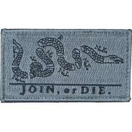 JOIN OR DIE PATRIOTIC SNAKE 13 COLONIES ACU DARK TACTICAL HOOK MORALE PATCH