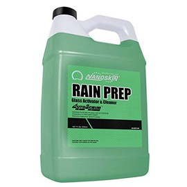 Nanoskin RAIN PREP Glass Cleaner 1 Gallon – The Surface Preparation Sealant | Emits Negative Charge to Interact with RAIN Glass Sealant for Reactive Bonding | Concentrated Formula