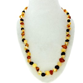 SilverAmber Jewellery Baltic Amber Beads Necklace – Available in Various Colours and Sizes – NBAR, Gemstone, Amber