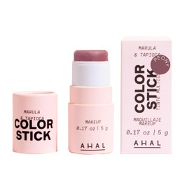 AHAL - Color Stick 3 en 1 - Tinta para labios, Blush e Iluminador (Contour Stick) - Con Aceite de Marula y Tapioca, Ingredientes Naturales para un Look Radiante y Fresco. (Peony, 5g)
